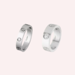 Pre-Owned Cartier LOVE Small Model Ring with 1 Diamond in 18K White Gold - Image 4