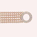 Pre-Owned Cartier Agrafe Small Half-Pavé Diamond Bracelet in 18K Rose Gold - Image 4