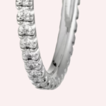 Pre-Owned Cartier Étincelle de Cartier Pavé Hoop Earrings, Medium Model, 18K White Gold - Image 3