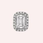 Pre-Owned Cartier Destinée Pavé Emerald-Cut Diamond Stud Earrings in 18K White Gold - Image 2