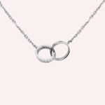 Pre-Owned Cartier LOVE Half-Pavé Diamond Pendant in 18K White Gold - Image 3