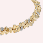 Pre-Owned Grain de Café Brooch with Diamonds, 18K Yellow and White Gold - Image 2