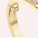 Pre-Owned Cartier LOVE Small Model Pavé Bracelet in Yellow Gold with Diamonds - Image 4