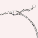 Pre-Owned Cartier LOVE Bracelet on Chain in White Gold with 2 Diamonds - Image 4