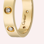 Pre-Owned Cartier LOVE Small Diamond Ring in 18K Yellow Gold - Image 4