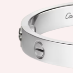 Pre-Owned Cartier LOVE Classic Model Pavé Bracelet in White Gold with Diamonds - Image 4