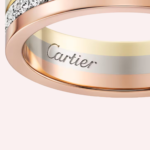 Pre-Owned Cartier Vendôme Louis Cartier Pavé Wedding Band in 18K Gold with Diamonds – 4.8 mm - Image 4