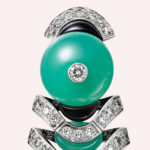 Pre-Owned Cartier Géométrie & Contrastes Chrysoprase Pavé Earrings