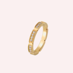 Pre-Owned Cartier Maillon Panthère Half-Paved Wedding Band in 18K Yellow Gold with Diamonds - Image 4