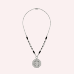Pre-Owned Cartier Géométrie & Contrastes Necklace in 18K White Gold with Onyx, Cultured Pearls, and Diamonds - Image 5