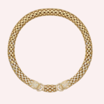 Pre-Owned Panthère de Cartier Pavé Necklace in Yellow Gold with Diamonds, Onyx, and Emeralds
