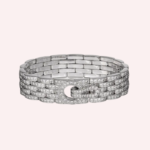 Pre-Owned Cartier Agrafe Résille Pavé Diamond Bracelet in 18K White Gold