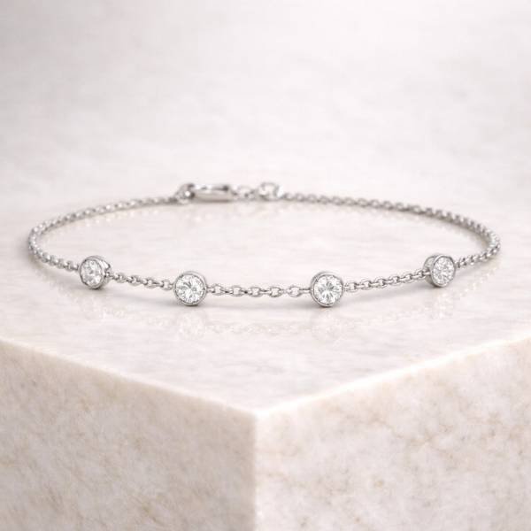 Moissanite Station Bracelet