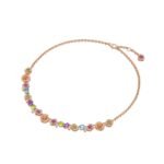 Pre-Owned Bvlgari Allegra 18K Rose Gold Multi-Gemstone and Diamond Necklace - Image 2