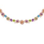 Pre-Owned Bvlgari Allegra 18K Rose Gold Multi-Gemstone and Diamond Necklace - Image 3