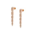 Pre-Owned Bvlgari B.zero1 18K Rose Gold Earrings with Pavé Diamonds