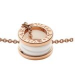 Pre-Owned Bvlgari B.zero1 18K Rose Gold and White Ceramic Necklace - Image 3