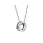 Pre-Owned Bvlgari B.zero1 18K White Gold Demi-Pavé Diamond Necklace