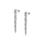 Pre-Owned Bvlgari B.zero1 18K White Gold Earrings with Pavé Diamonds