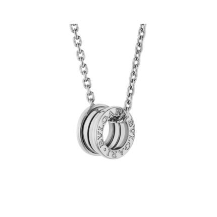 Pre-Owned Bvlgari B.zero1 18K White Gold Round Pendant Necklace