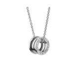 Pre-Owned Bvlgari B.zero1 18K White Gold Small Round Pendant Necklace - Image 3