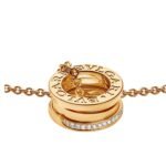Pre-Owned Bvlgari B.zero1 18K Yellow Gold Demi-Pavé Diamond Necklace - Image 3