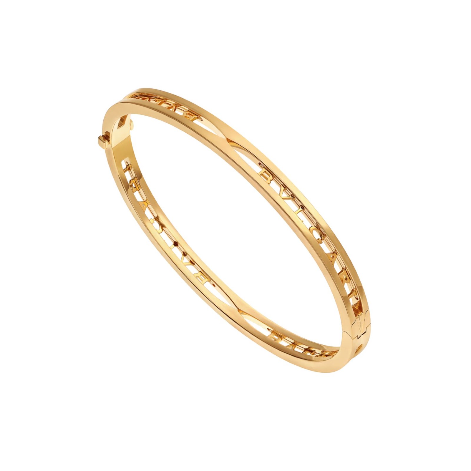 Pre-Owned Bvlgari B.zero1 18K Yellow Gold Logo Spiral Bangle Bracelet Pre-Owned Bvlgari B.zero1 18K Yellow Gold Logo Spiral Bangle Bracelet