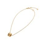Pre-Owned Bvlgari B.zero1 18K Yellow Gold Pavé Diamond Necklace - Image 3