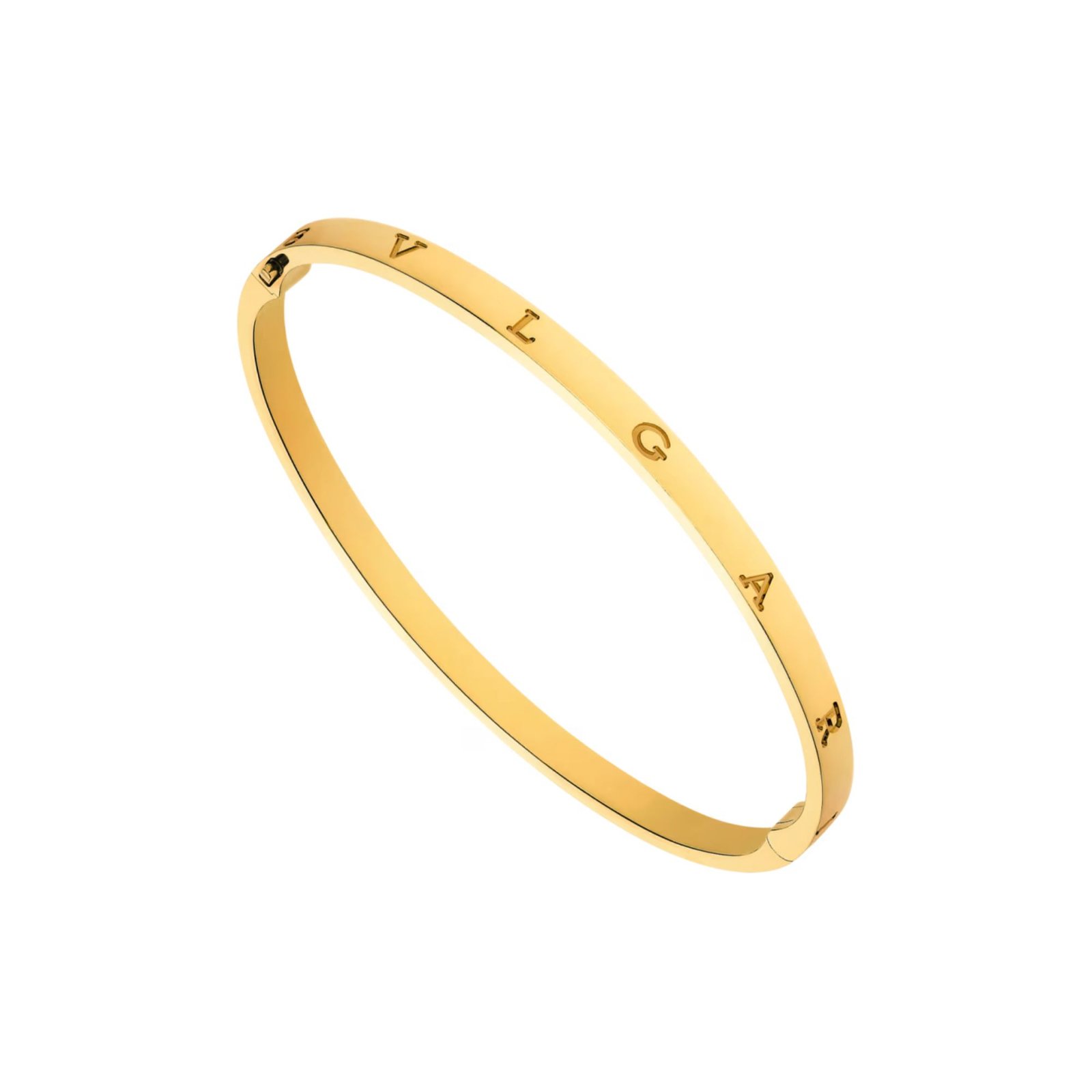 Pre-Owned Bvlgari B.zero1 Essential 18K Rose Gold Bangle Bracelet Pre-Owned Bvlgari B.zero1 Essential 18K Yellow Gold Bangle Bracelet