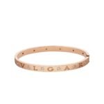 Pre-Owned Bvlgari B.zero1 Essential 18K Rose Gold Diamond Bangle Bracelet - Image 2