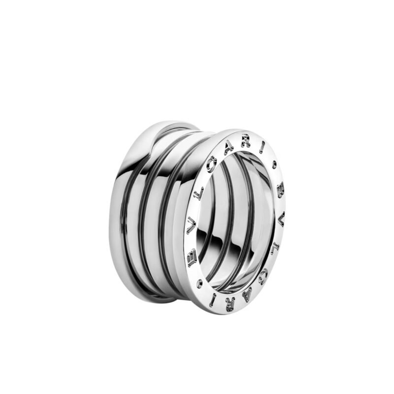 Pre-Owned Bvlgari B.zero1 Four-Band Ring in 18K White Gold