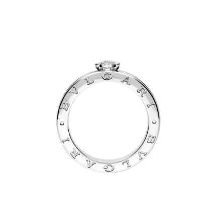 Pre-Owned Bvlgari B.zero1 One-Band Ring in 18K White Gold with One Brilliant-Cut Diamond (0.30 ct)