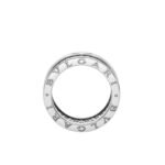 Pre-Owned Bvlgari B.zero1 Ring in 18K White Gold Set with Pavé Diamonds on the Spiral - Image 2