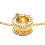 Pre-Owned Bvlgari B.zero1 Rock 18K Yellow Gold Pavé Diamond Necklace - Image 3