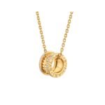 Pre-Owned Bvlgari B.zero1 Rock 18K Yellow Gold Pavé Diamond Necklace