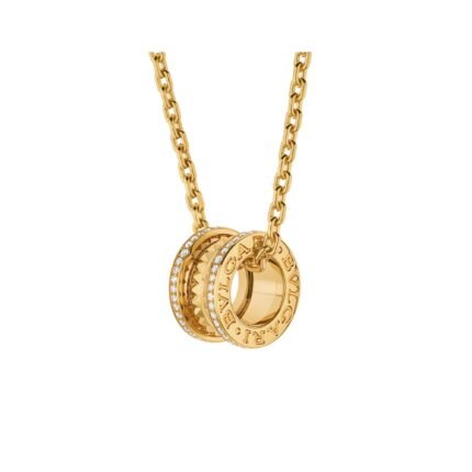 Pre-Owned Bvlgari B.zero1 Rock 18K Yellow Gold Pavé Diamond Necklace