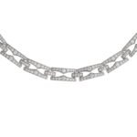 Pre-Owned Bvlgari B.zero1 Rock Chain 18K White Gold Pavé Diamond Necklace - Image 2