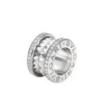 Pre-Owned Bvlgari B.zero1 Rock Chain 18K White Gold Pavé Diamond Necklace - Image 4