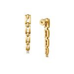 Pre-Owned Bvlgari B.zero1 Rock Chain 18K Yellow Gold Pendant Earrings with Two Brilliant-Cut Diamonds - Image 3