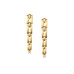 Pre-Owned Bvlgari B.zero1 Rock Chain 18K Yellow Gold Pendant Earrings with Two Brilliant-Cut Diamonds - Image 2