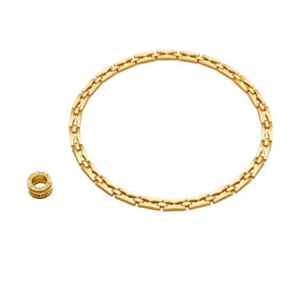 Pre-Owned Bvlgari B.zero1 Rock Chain 18K Yellow Gold and Black Ceramic Necklace