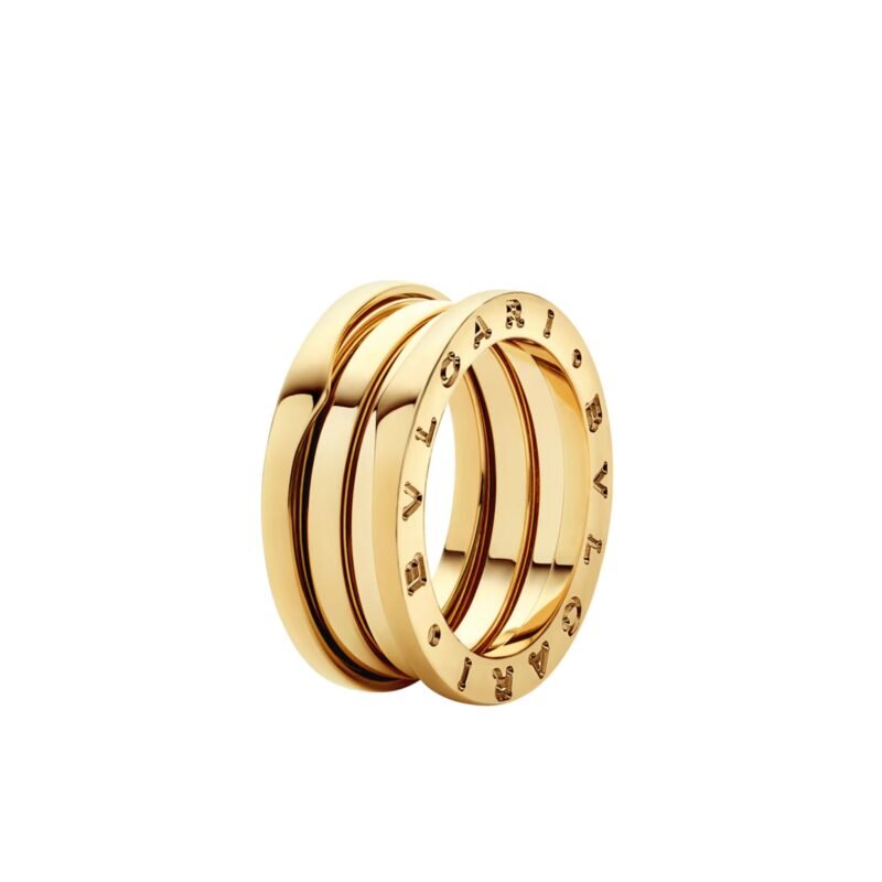 Pre-Owned Bvlgari B.zero1 Three-Band Ring in 18 k Yellow Gold