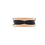 Pre-Owned Bvlgari B.zero1 Two-Band Ring in 18 kt Rose Gold with Black Ceramic Spiral - Image 3