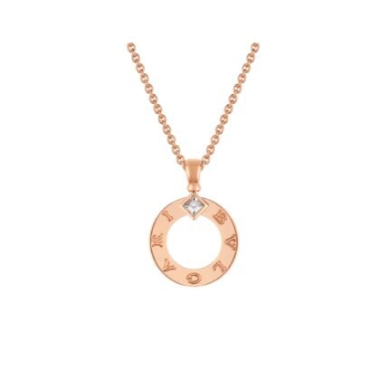 Pre-Owned Bvlgari Bvlgari 18K Rose Gold Diamond Pendant Necklace