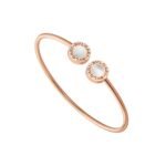 Pre-Owned Bvlgari Bvlgari 18K Rose Gold Mother-of-Pearl Wire Bracelet - Image 2