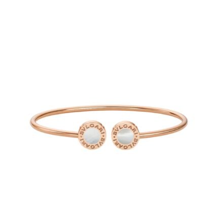 Pre-Owned Bvlgari Bvlgari 18K Rose Gold Mother-of-Pearl Wire Bracelet