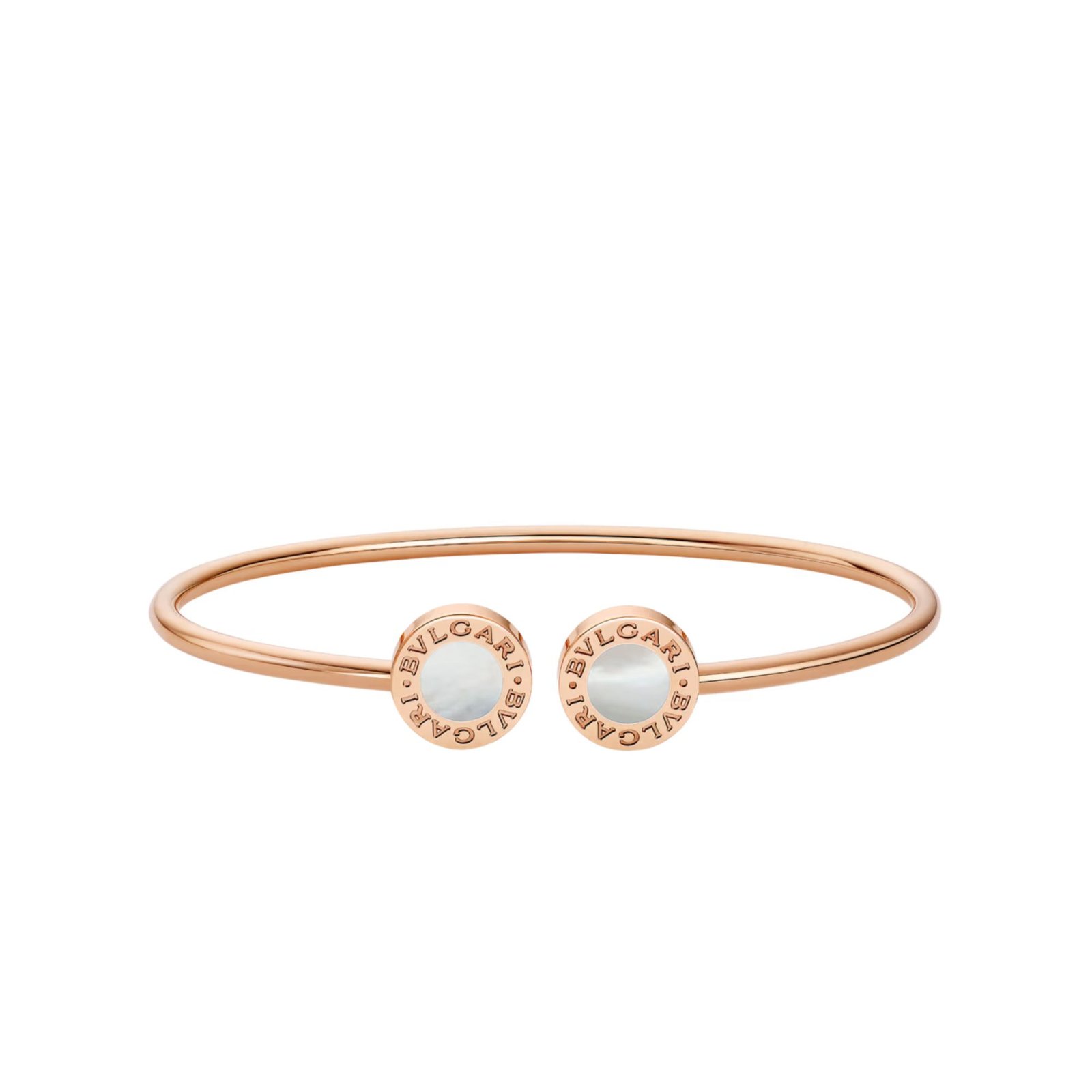 Pre-Owned Bvlgari Bvlgari 18K Rose Gold Mother-of-Pearl Wire Bracelet Pre-Owned Bvlgari Bvlgari 18K Rose Gold Mother-of-Pearl Wire Bracelet