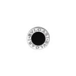 Pre-Owned Bvlgari Bvlgari 18K White Gold Single Circle Stud Earring with Black Onyx Element