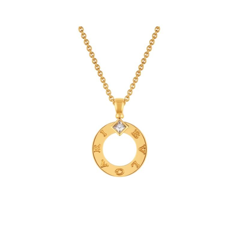 Pre-Owned Bvlgari Bvlgari 18K Yellow Gold Diamond Pendant Necklace