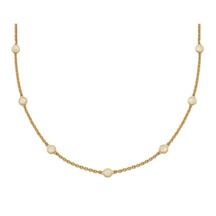 Pre-Owned Bvlgari Bvlgari 18K Yellow Gold Mother-of-Pearl and Onyx Sautoir Necklace